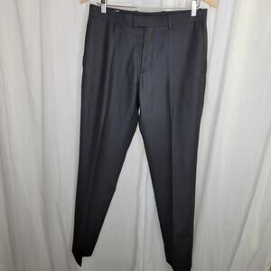 marc anthony slim fit dress pants Raphael Men's Washable Flat Front Slim Fit Black Dress Pants, Black / 30